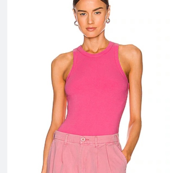 pistola Tops - PISTOLA Blake crew neck bodysuit in flamingo medium